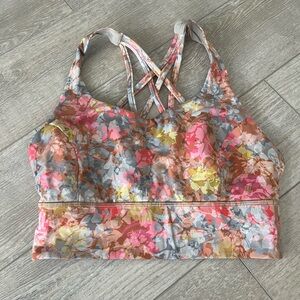 LULULEMON Sports Bra Flowers Size 6
